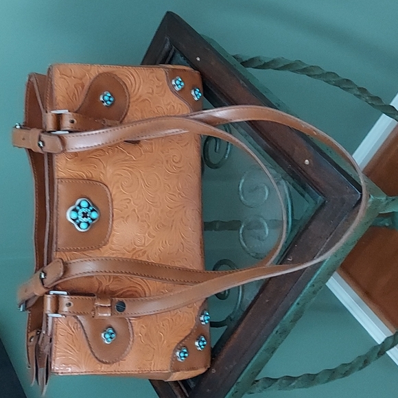 Western Tooled Handbag - Picture 3 of 13